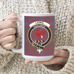 ScosTee Shop Scottish Laing Artefact Modern Crest Tartan Ceramic Mug