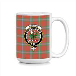 ScosTee Shop Scottish McLaine of Loch Buie Ancient Crest Tartan Ceramic Mug