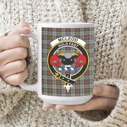 ScosTee Shop Scottish McLeod of Harris Weathered Crest Tartan Ceramic Mug