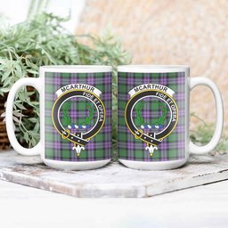 ScosTee Shop Scottish McArthur of Milton Ancient Crest Tartan Ceramic Mug