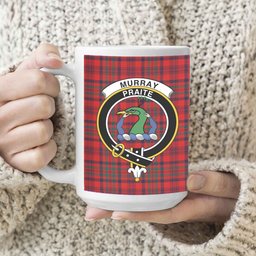ScosTee Shop Scottish Murray of Tullibardine Modern Crest Tartan Ceramic Mug