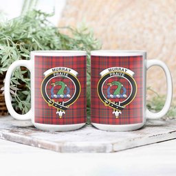 ScosTee Shop Scottish Murray of Tullibardine Modern Crest Tartan Ceramic Mug