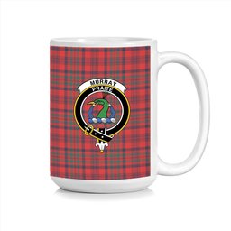 ScosTee Shop Scottish Murray of Tullibardine Modern Crest Tartan Ceramic Mug