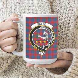 ScosTee Shop Scottish Skene of Cromar Modern Crest Tartan Ceramic Mug