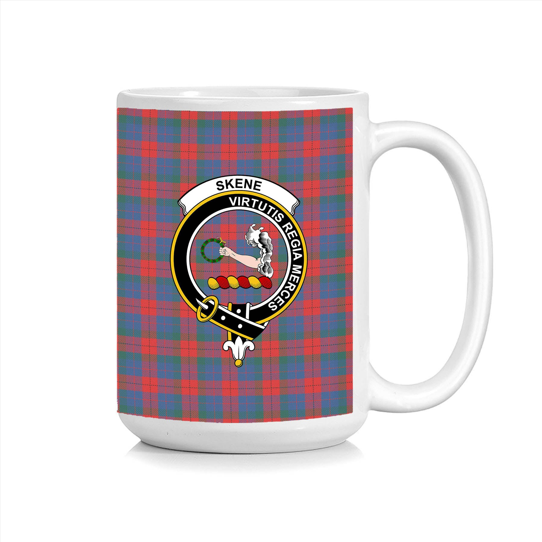 ScosTee Shop Scottish Skene of Cromar Modern Crest Tartan Ceramic Mug