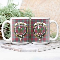 ScosTee Shop Scottish McLaine of Loch Buie Modern Crest Tartan Ceramic Mug