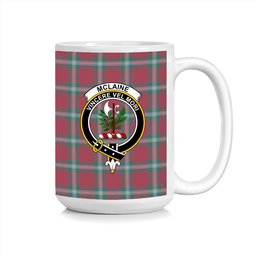 ScosTee Shop Scottish McLaine of Loch Buie Modern Crest Tartan Ceramic Mug