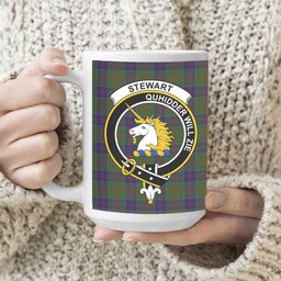 ScosTee Shop Scottish Stewart of Appin Hunting Crest Tartan Ceramic Mug