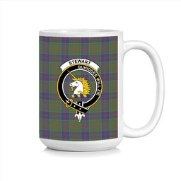 ScosTee Shop Scottish Stewart of Appin Hunting Crest Tartan Ceramic Mug