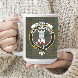 ScosTee Shop Scottish MacLean of Kingairloch Crest Tartan Ceramic Mug