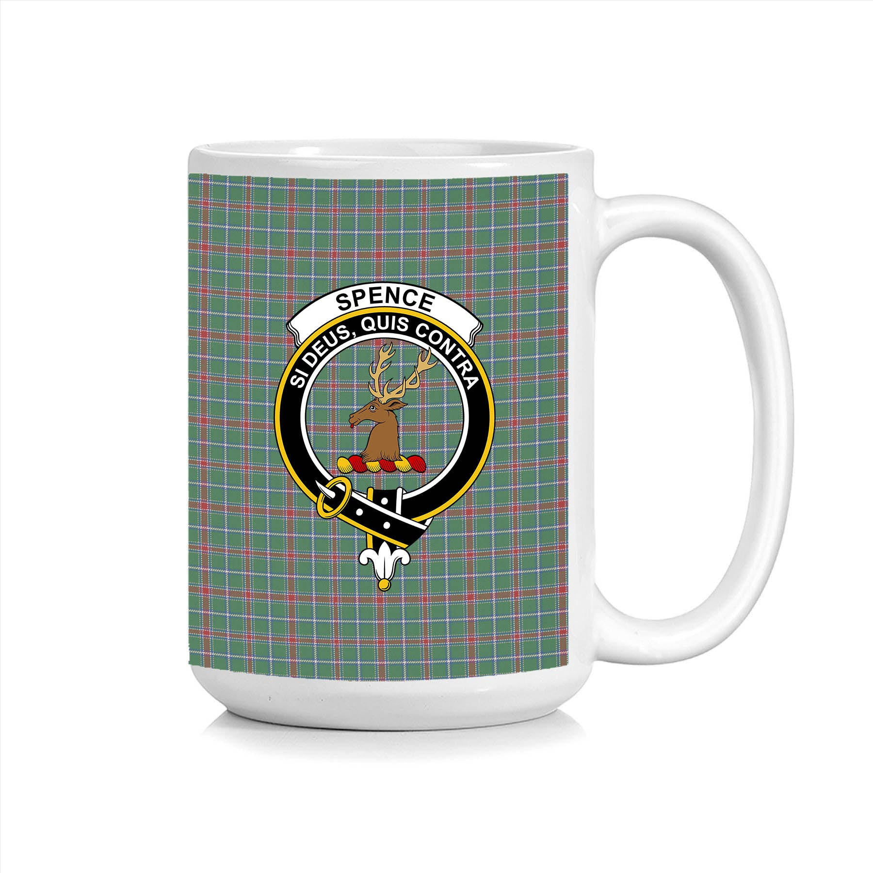 ScosTee Shop Scottish Spence Fragment Modern Clan Crest Tartan Ceramic Mug