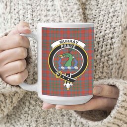 ScosTee Shop Scottish Murray of Tullibardine Ancient Crest Tartan Ceramic Mug