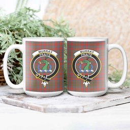 ScosTee Shop Scottish Murray of Tullibardine Ancient Crest Tartan Ceramic Mug