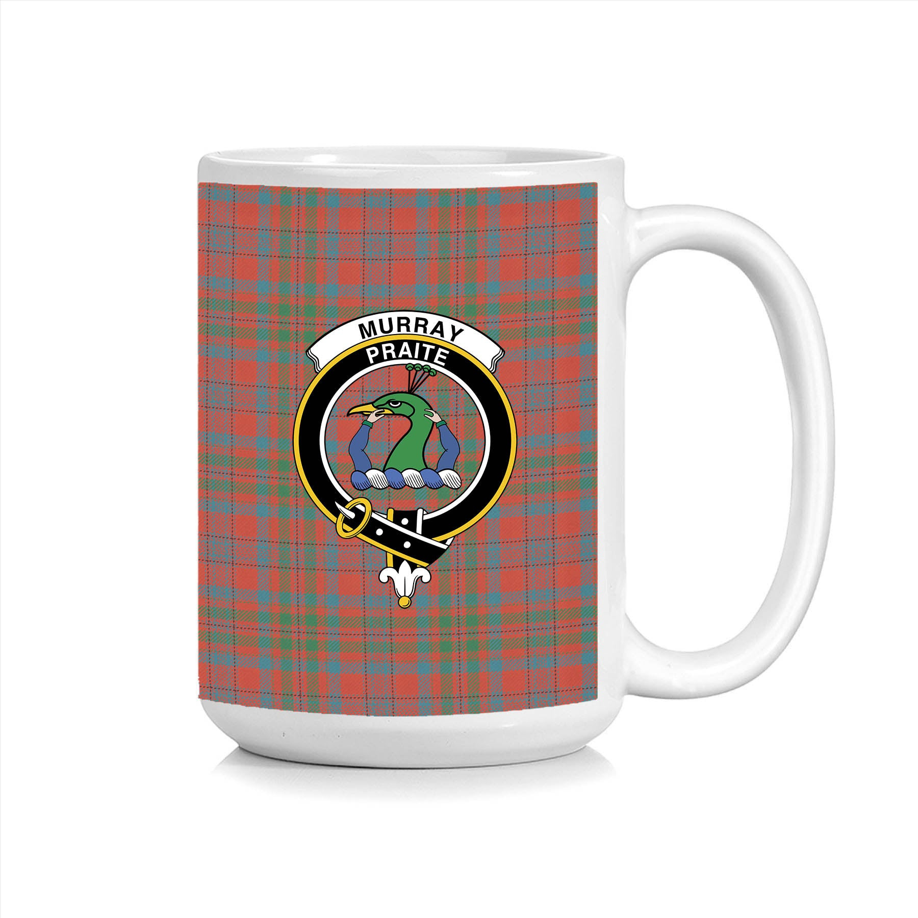 ScosTee Shop Scottish Murray of Tullibardine Ancient Crest Tartan Ceramic Mug