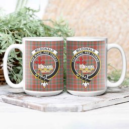 ScosTee Shop Scottish McDonald of Lochmaddy Ancient Crest Tartan Ceramic Mug