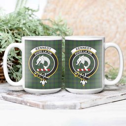 ScosTee Shop Scottish Kennedy 3 Crest Tartan Ceramic Mug