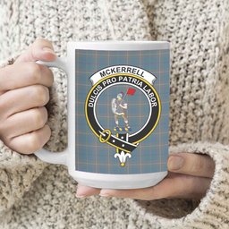 ScosTee Shop Scottish McKerrell of Hillhouse Dress Crest Tartan Ceramic Mug