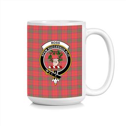 ScosTee Shop Scottish Ross Modern Crest Tartan Ceramic Mug