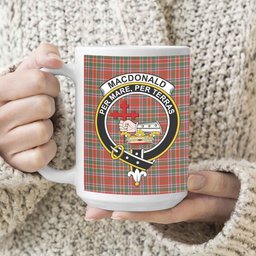 ScosTee Shop Scottish MacDonald of Lochmaddy Ancient Crest Tartan Ceramic Mug