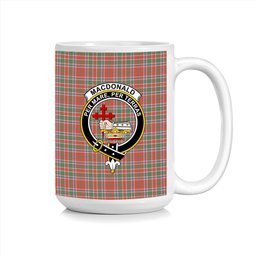 ScosTee Shop Scottish MacDonald of Lochmaddy Ancient Crest Tartan Ceramic Mug