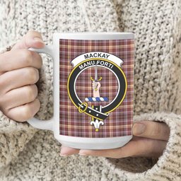 ScosTee Shop Scottish MacKay of Strathnaver Modern Crest Tartan Ceramic Mug