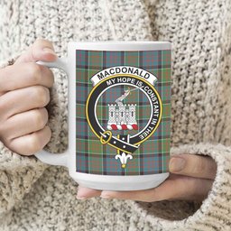 ScosTee Shop Scottish MacDonald of Clan Ranald Ancient Crest Tartan Ceramic Mug