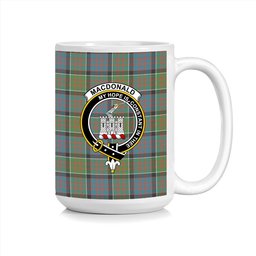 ScosTee Shop Scottish MacDonald of Clan Ranald Ancient Crest Tartan Ceramic Mug