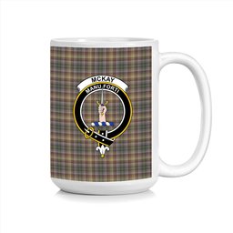ScosTee Shop Scottish McKay of Strathnaver Crest Tartan Ceramic Mug