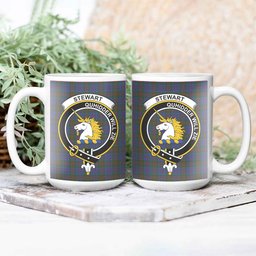 ScosTee Shop Scottish Stewart of Appin 2 Crest Tartan Ceramic Mug