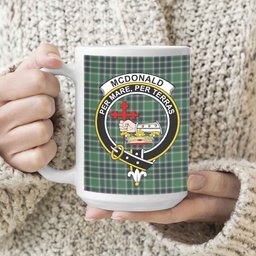 ScosTee Shop Scottish McDonald Lord of the Isles Hunting Modern Crest Tartan Ceramic Mug