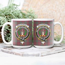 ScosTee Shop Scottish MacDonald of Glencoe Modern Crest Tartan Ceramic Mug