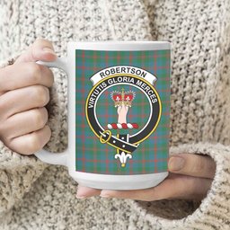 ScosTee Shop Scottish Robertson of Struan Ancient Crest Tartan Ceramic Mug