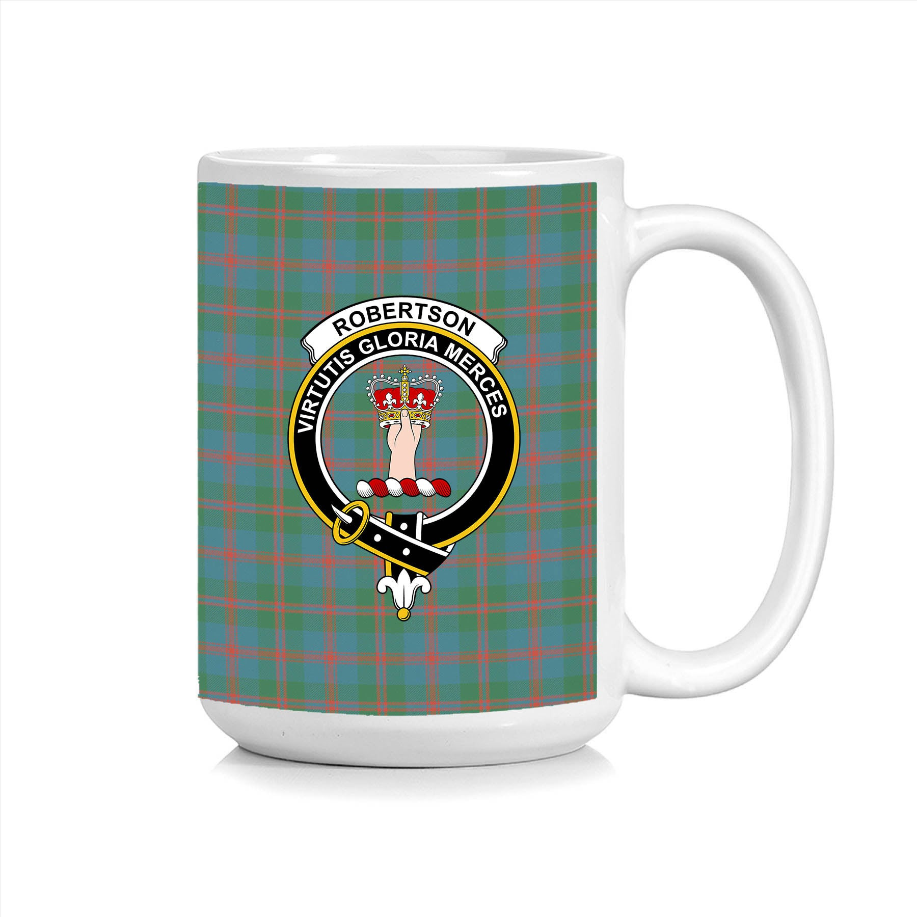 ScosTee Shop Scottish Robertson of Struan Ancient Crest Tartan Ceramic Mug