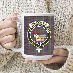ScosTee Shop Scottish MacDonald of Clanranald 2 Crest Tartan Ceramic Mug