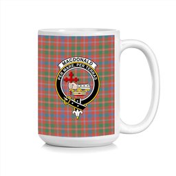 ScosTee Shop Scottish MacDonald of Glenaladale Ancient Crest Tartan Ceramic Mug