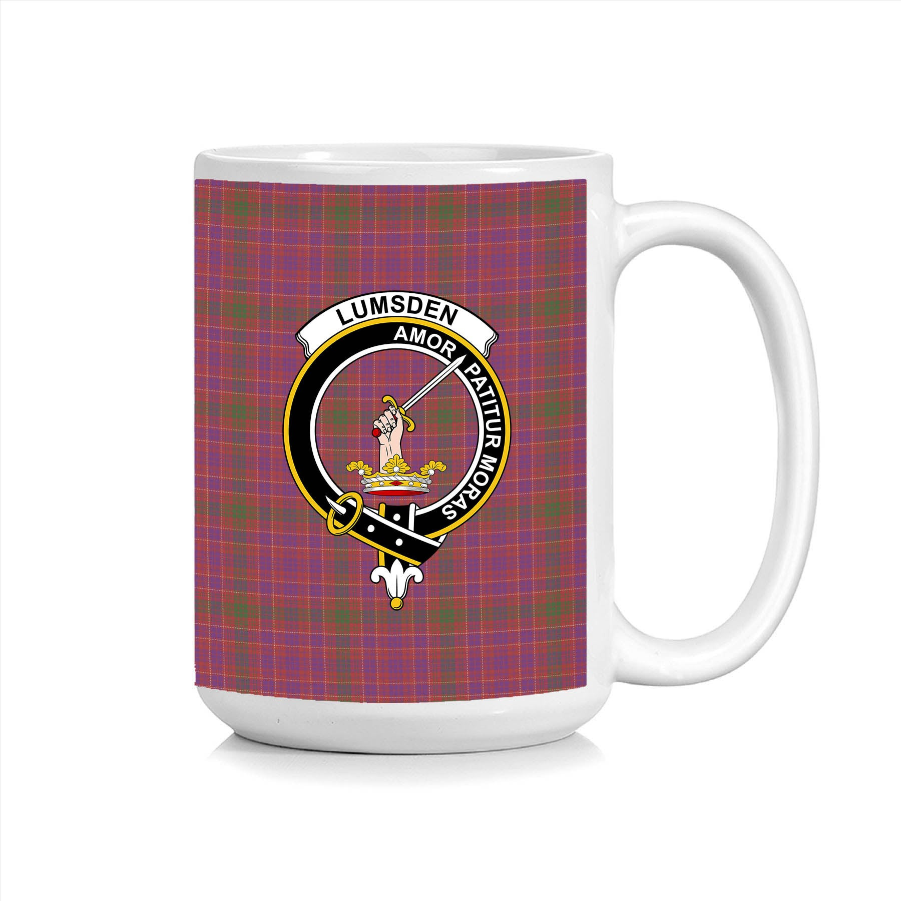 ScosTee Shop Scottish Lumsden of Clova Crest Tartan Ceramic Mug