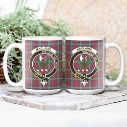 ScosTee Shop Scottish MacLaine of Loch Buie Modern Crest Tartan Ceramic Mug