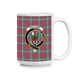 ScosTee Shop Scottish MacLaine of Loch Buie Modern Crest Tartan Ceramic Mug