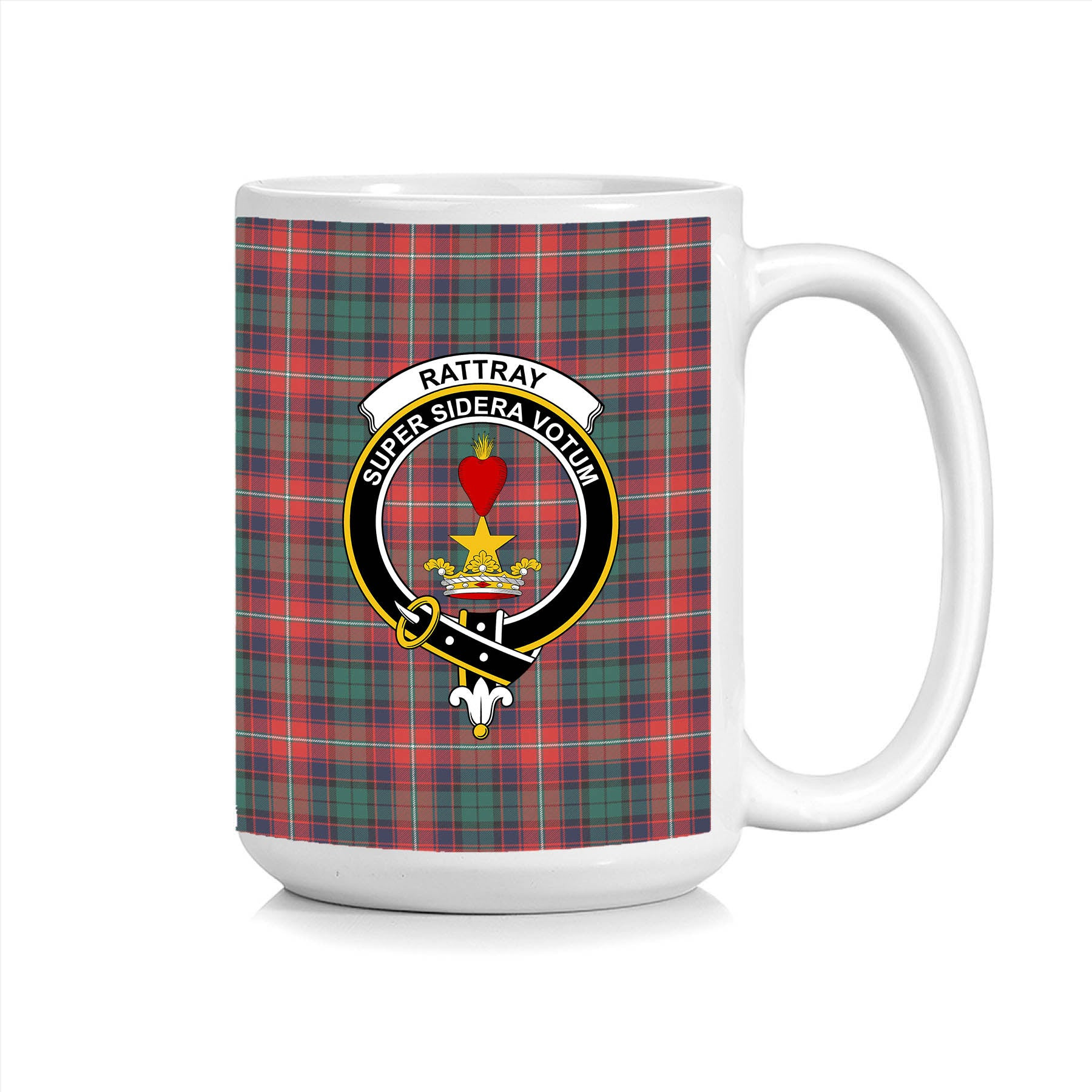 ScosTee Shop Scottish Rattray of Lude Modern Crest Tartan Ceramic Mug