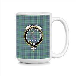 ScosTee Shop Scottish McNeil of Colonsay Ancient Crest Tartan Ceramic Mug