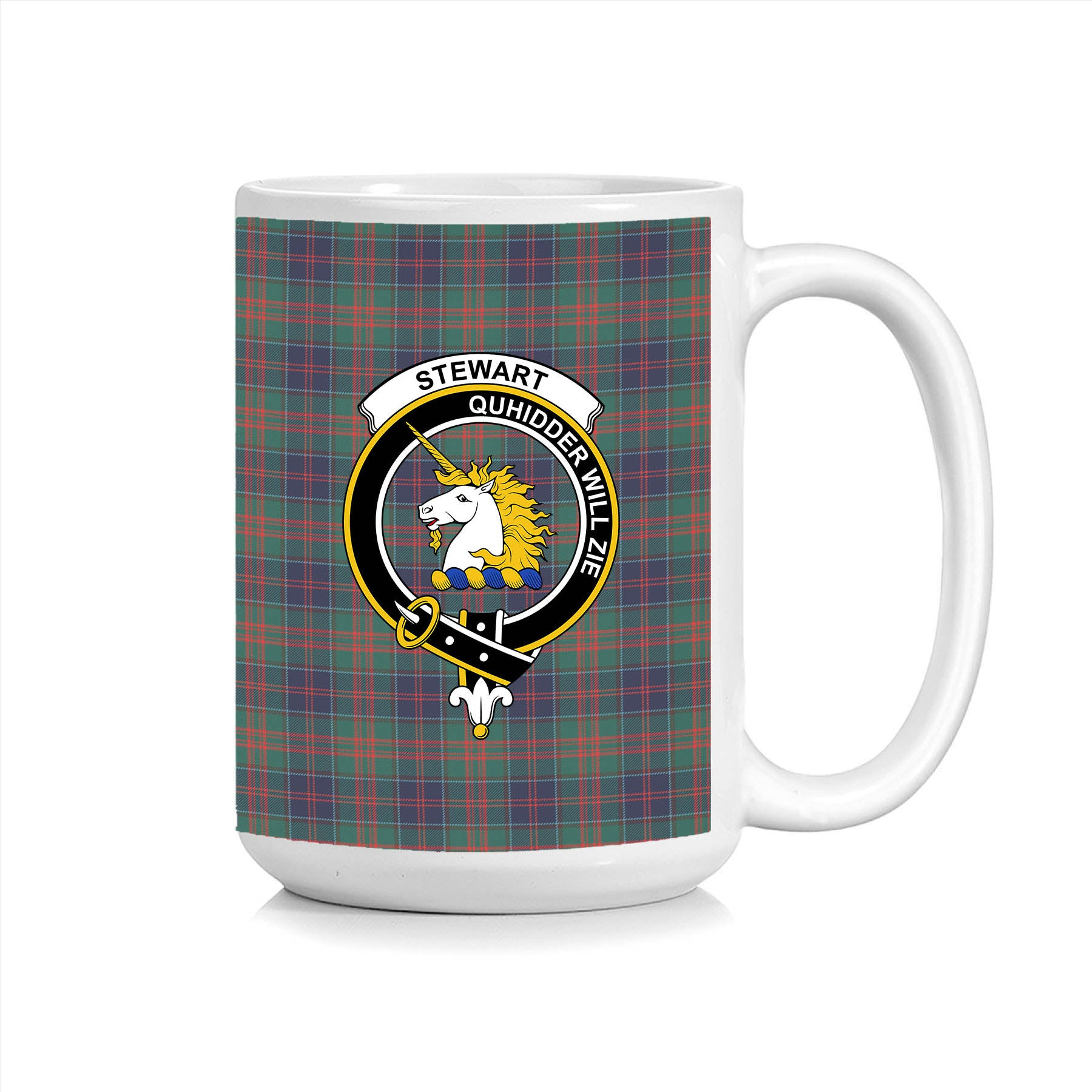 ScosTee Shop Scottish Stewart of Appin Hunting Modern Clan Crest Tartan Ceramic Mug