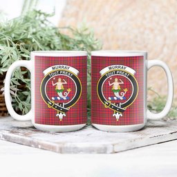 ScosTee Shop Scottish Murray of Tulloch Modern Crest Tartan Ceramic Mug