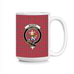 ScosTee Shop Scottish Murray of Tulloch Modern Crest Tartan Ceramic Mug