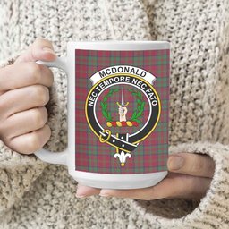 ScosTee Shop Scottish McDonald of Glencoe Modern Crest Tartan Ceramic Mug