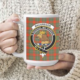 ScosTee Shop Scottish MacGregor Ancient Crest Tartan Ceramic Mug