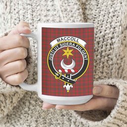 ScosTee Shop Scottish MacColl 2 Crest Tartan Ceramic Mug