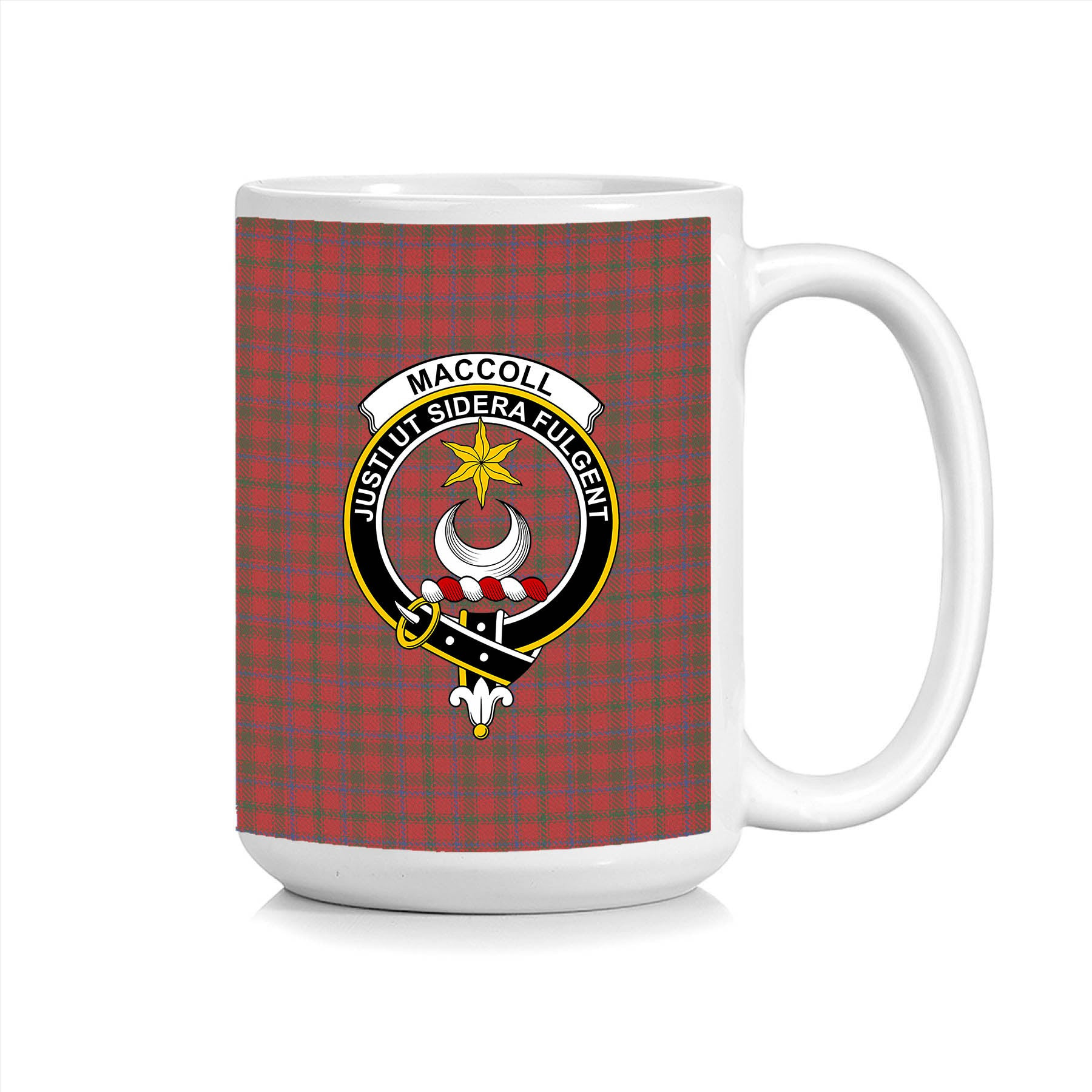 ScosTee Shop Scottish MacColl 2 Crest Tartan Ceramic Mug