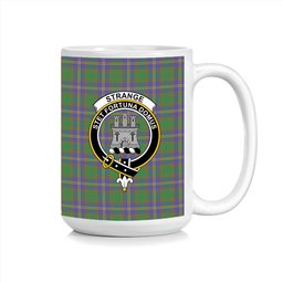 ScosTee Shop Scottish Strange of Balkaskie SC Crest Tartan Ceramic Mug