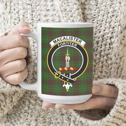 ScosTee Shop Scottish MacAlister of Glenbarr Hunting Crest Tartan Ceramic Mug