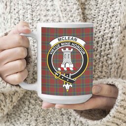 ScosTee Shop Scottish McLean of Duart Crest Tartan Ceramic Mug